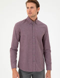 Purple Slim Fit Long Sleeve Shirt