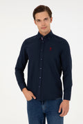 Men's Navy Blue Long Sleeve Shirt