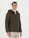 Khaki Hooded Spring Seasonal Coat