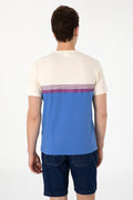 Men's Regular Fit Crew Neck Indigo T-Shirt