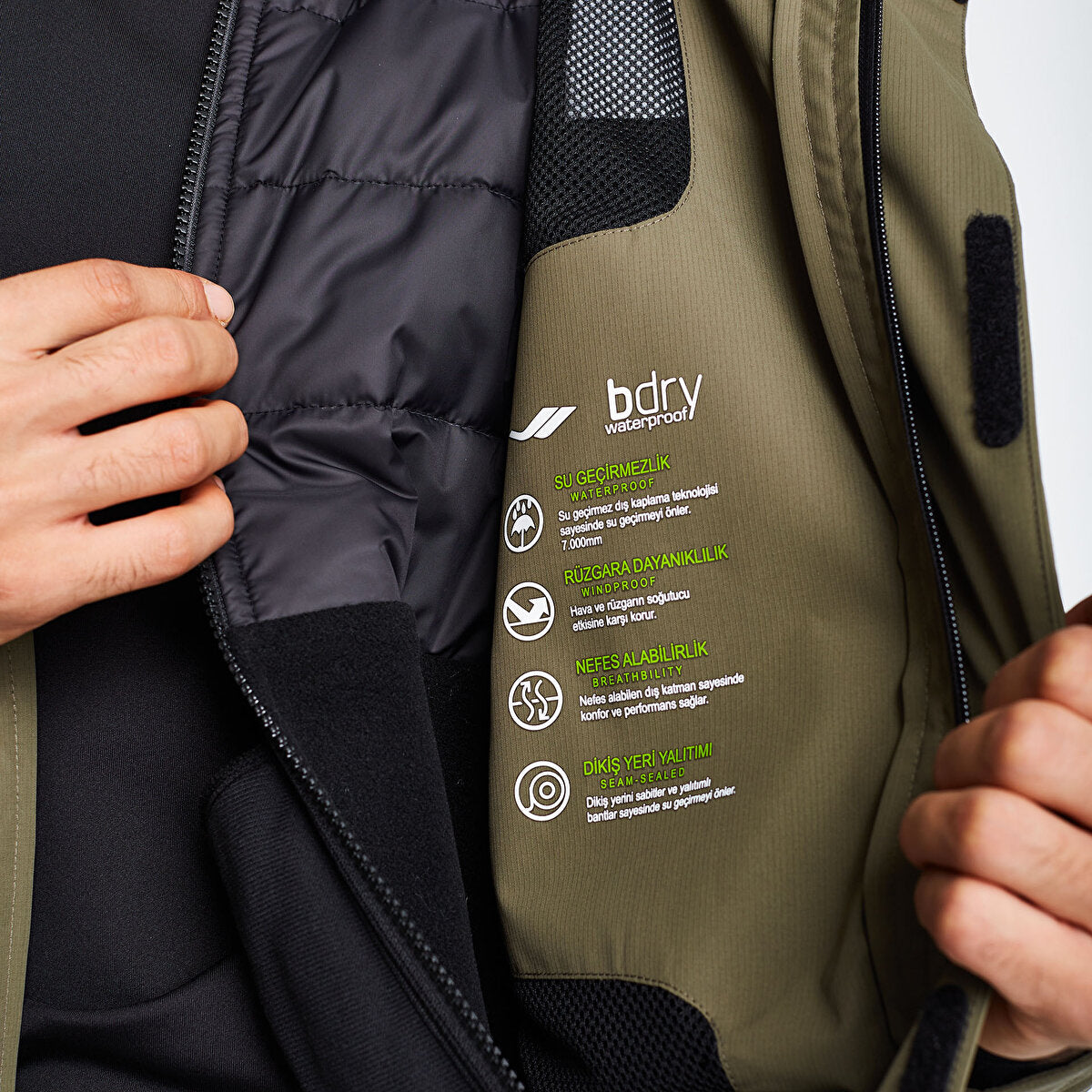 Mens Outdoor Waterproof 3in1 Coat 24K-1054