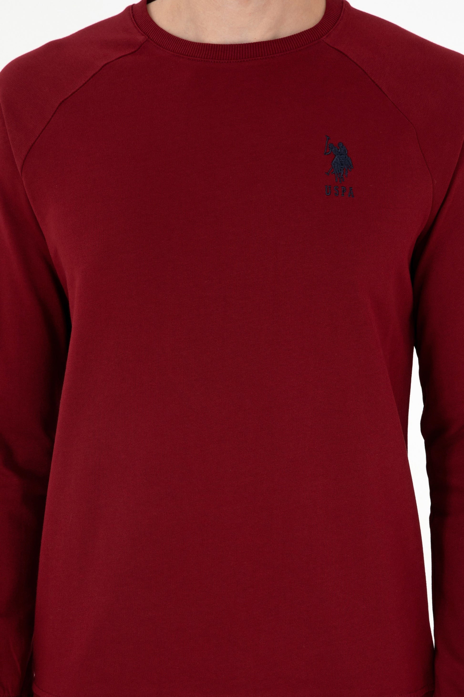 Men's Burgundy Basic Sweatshirt