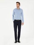 Blue Striped Ex. Slim Fit Long Sleeve Shirt