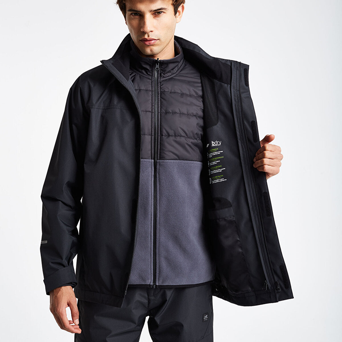 Mens Outdoor Waterproof 3in1 Coat 25K-1054