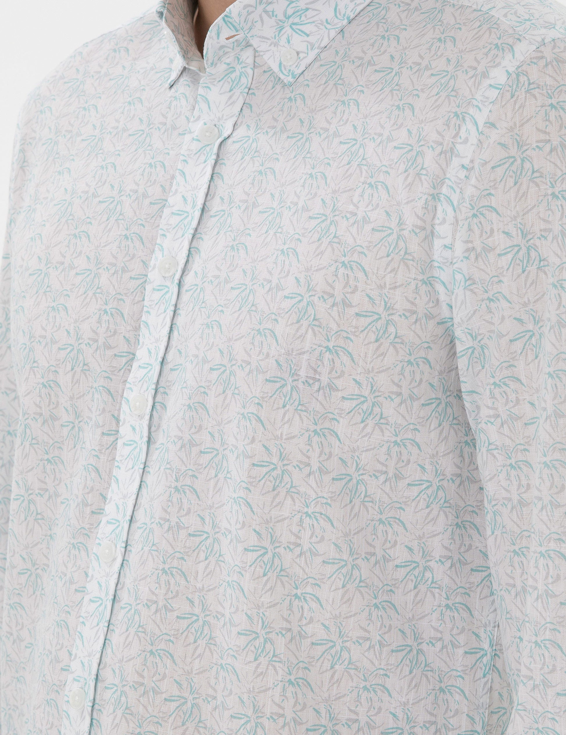 Mint Slim Fit Long Sleeve Shirt