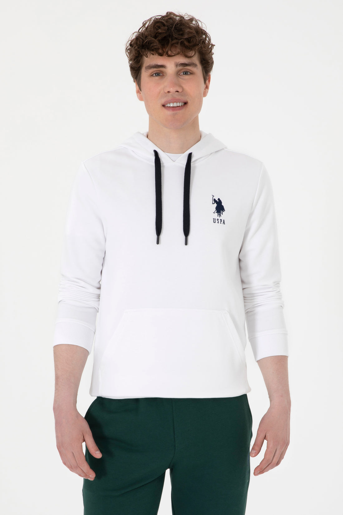 Men's White Basic Sweatshirt