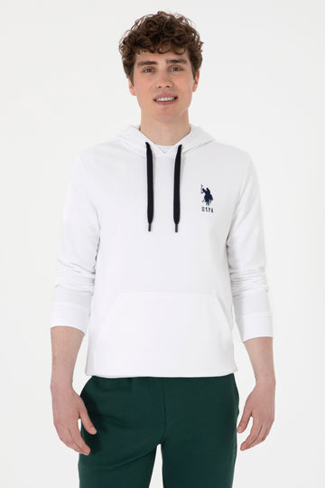 Men's White Basic Sweatshirt