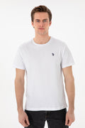 Men's Regular Fit Crew Neck White Basic T-Shirt