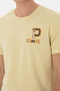 Men's Regular Fit Crew Neck Light Khaki T-Shirt