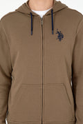 Men's Khaki Knitted Cardigan
