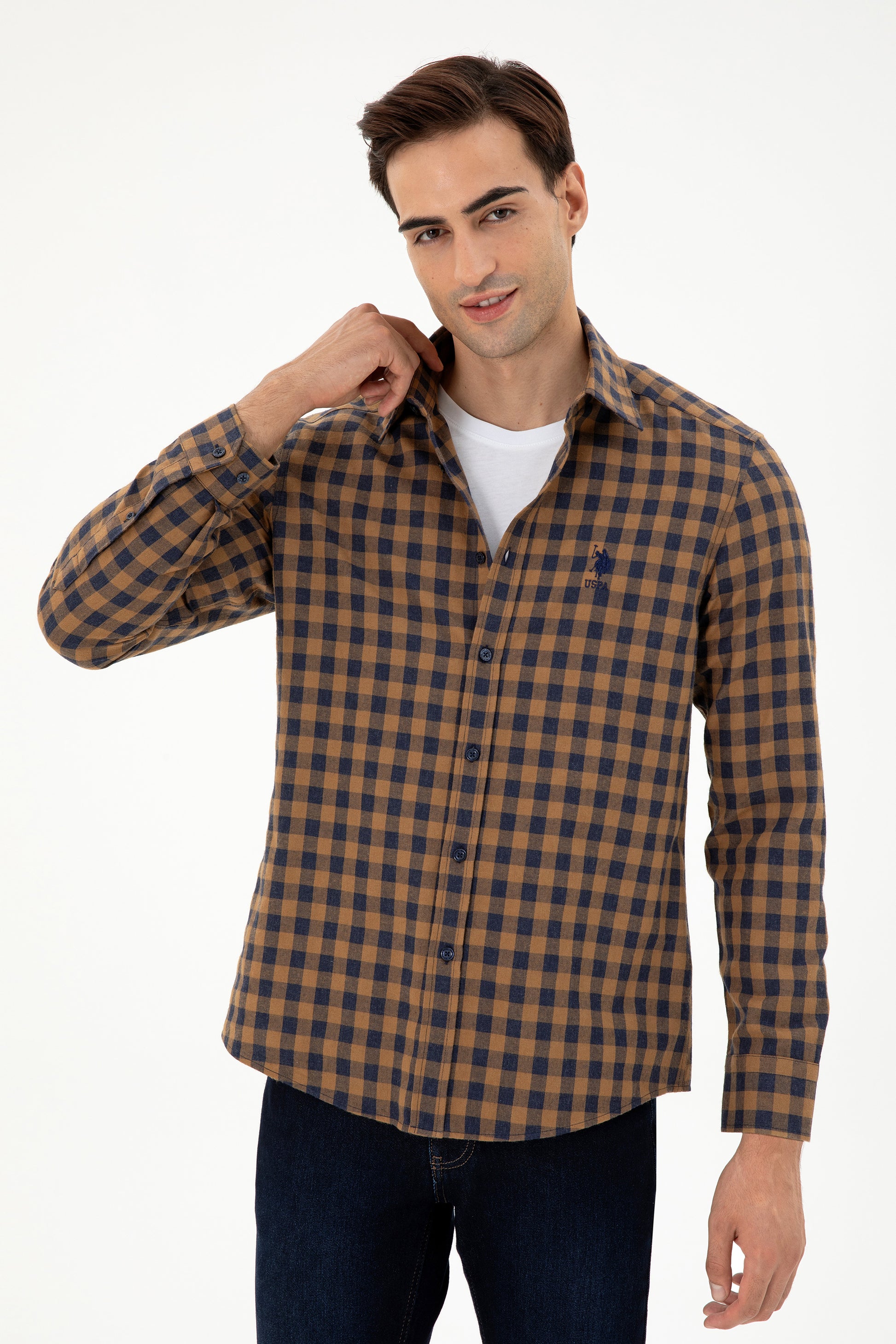 Men's Yellow Long Sleeve Shirt