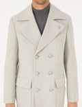 Light Gray Ex. Slim Fit Cashmere Coat