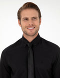 Black Slim Fit Long Sleeve Shirt