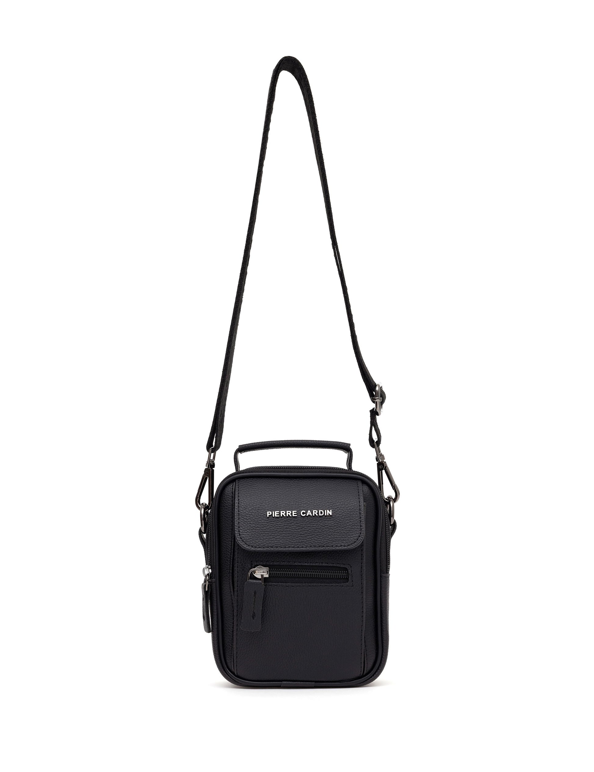 Men's Black Strap Handbag