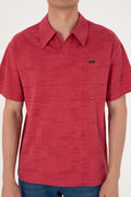 U.S. Polo Assn. - Men's Comfort Fit Crazy Neck Cherry T-Shirt