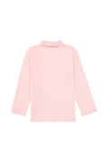 Baby Girl Powder Pink Polo Collar Sweatshirt
