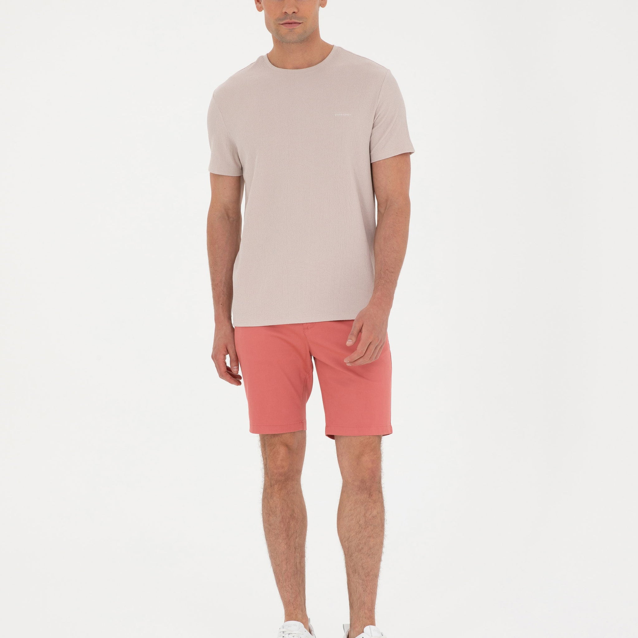 Pink Slim Fit Woven Shorts