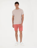 Pink Slim Fit Woven Shorts