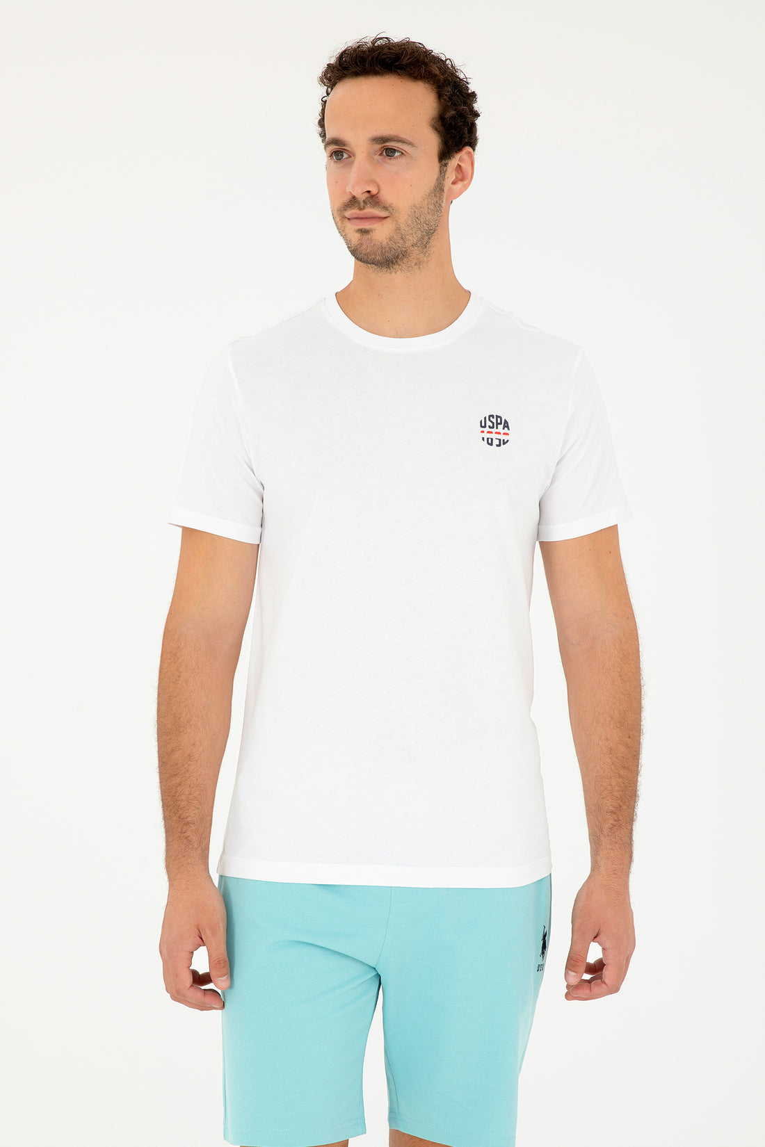 Men's Regular Fit Crew Neck White T-Shirt