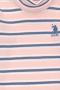 Girls' Powder Pink Turtleneck Sweatshirt