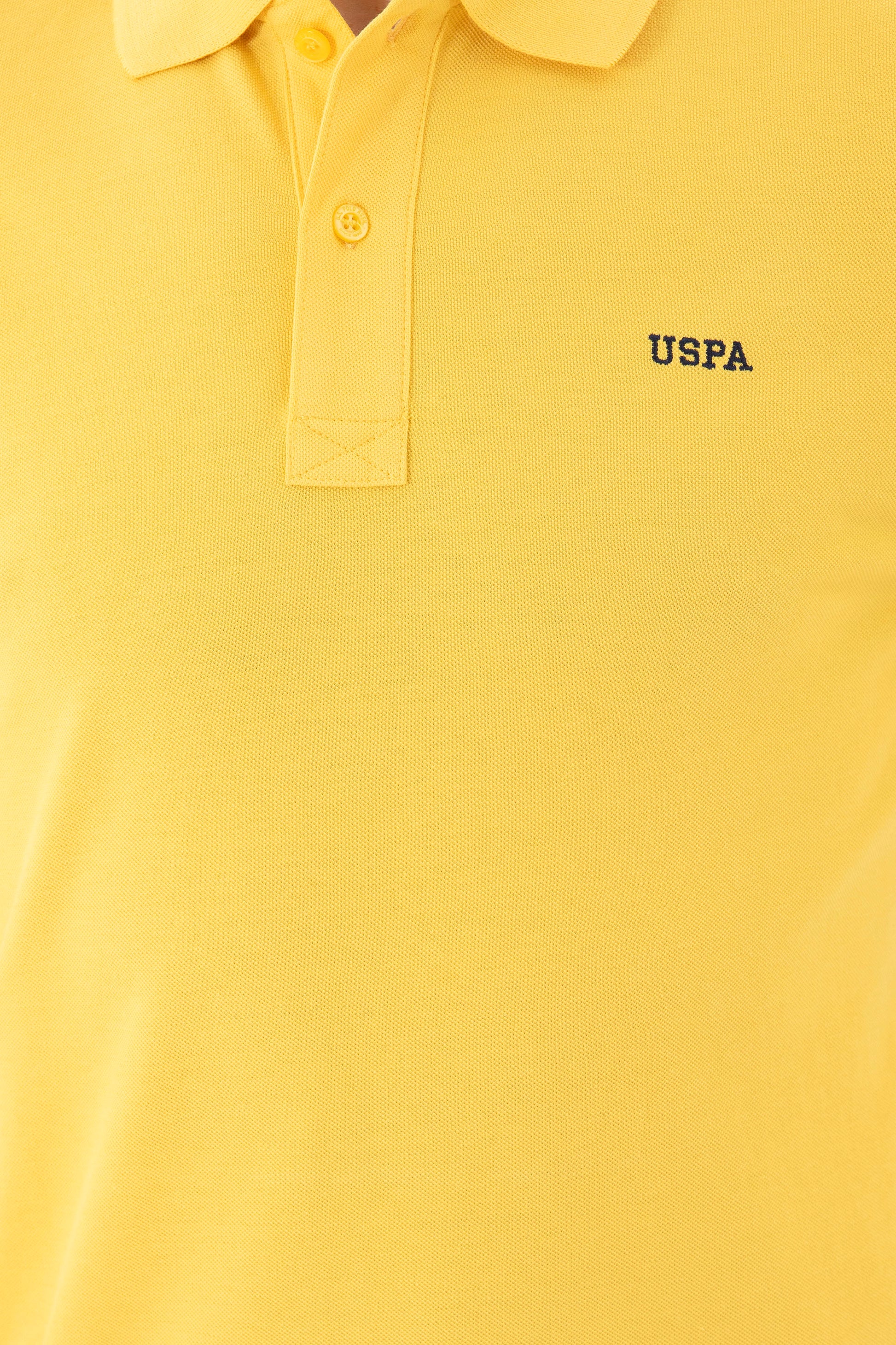 Men's Yellow Basic T-Shirt