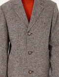 Brown Slim Fit Cashmere Coat