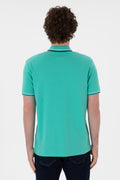 Men's Regular Fit Polo Neck Mint Basic T-Shirt