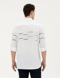 Navy Blue Slim Fit Long Sleeve Shirt