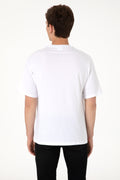 Men's Comfort Fit Crew Neck White T-Shirt