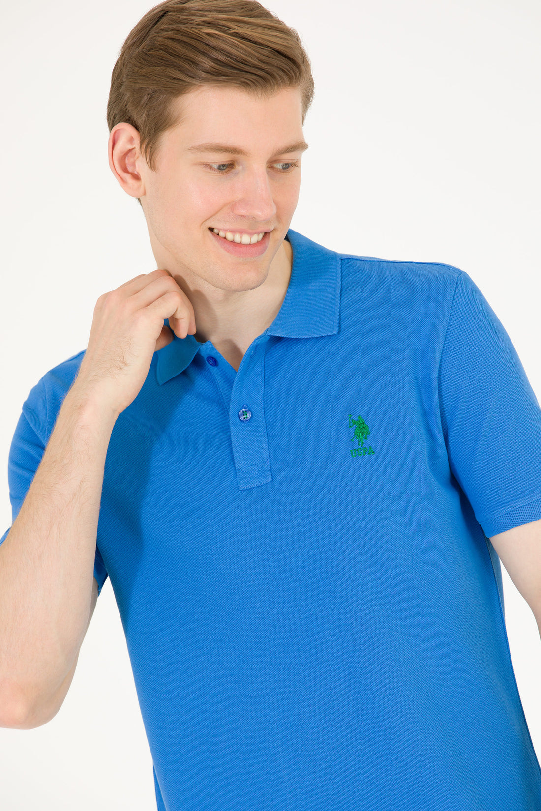 Men's Saks Basic Polo Neck T-Shirt