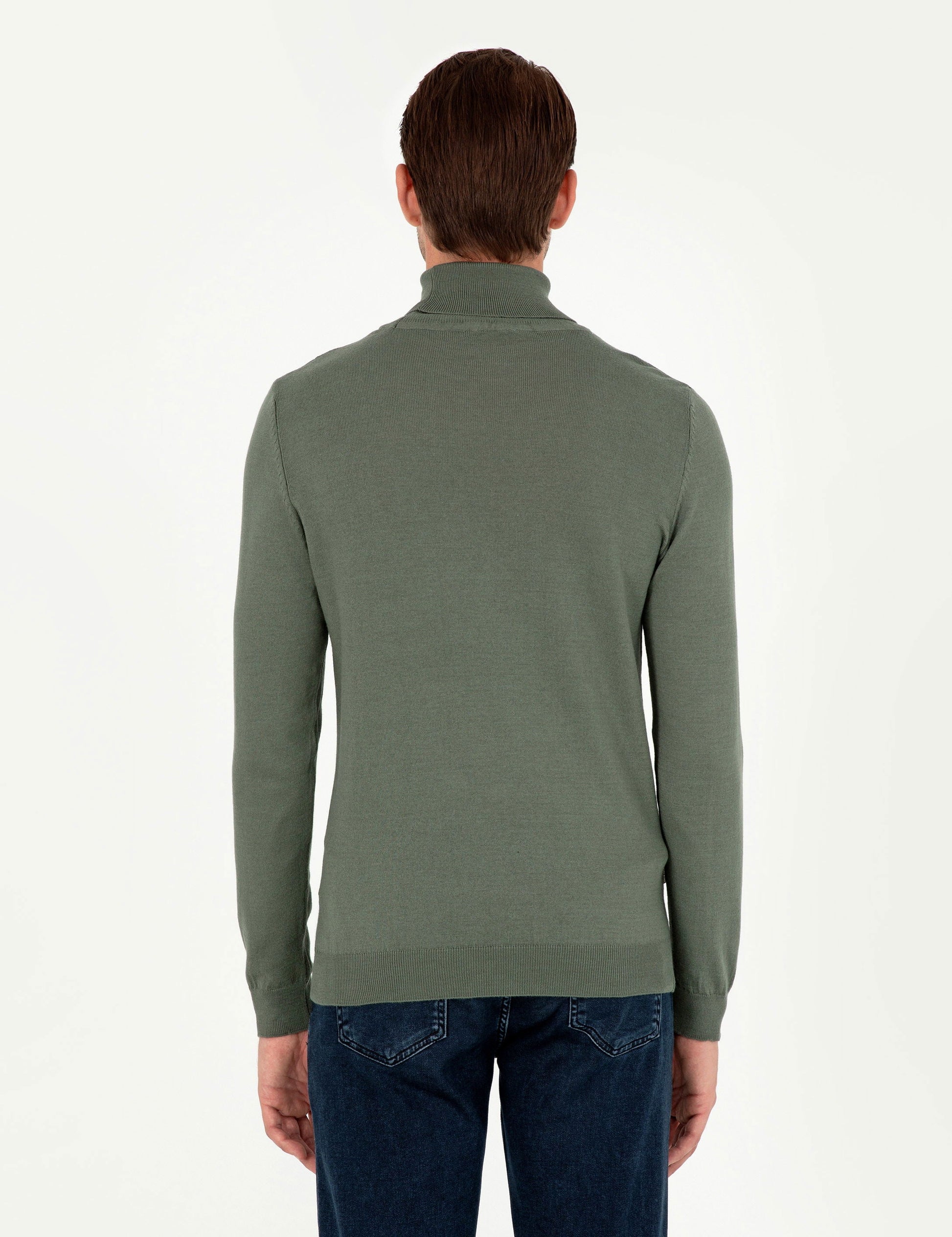 Smoke Slim Fit Turtleneck Basic Sweater Sweater