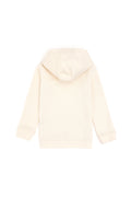 Girls' Cream Hooded Basic Sweatshirt