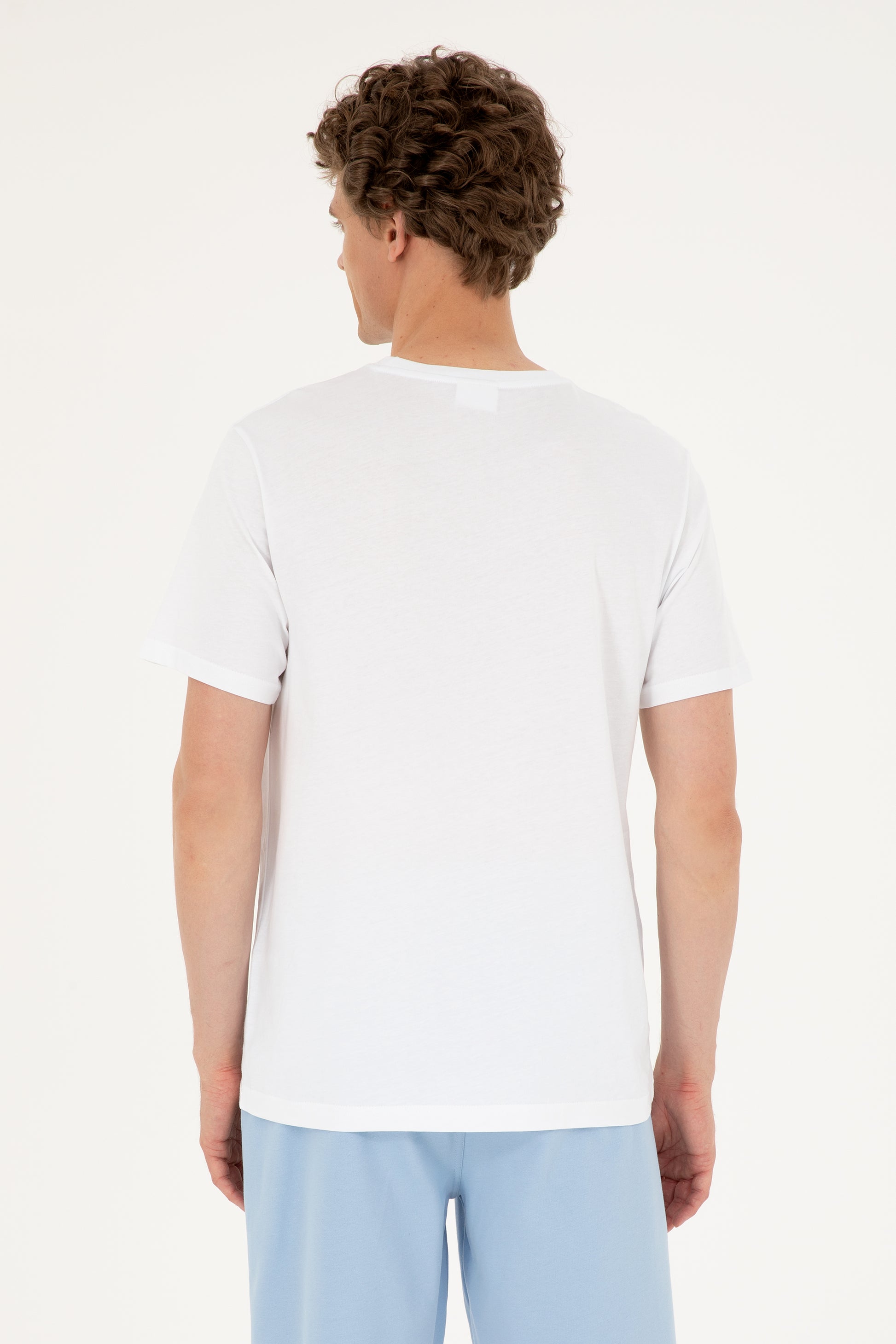 Men's Regular Fit Crew Neck White T-Shirt