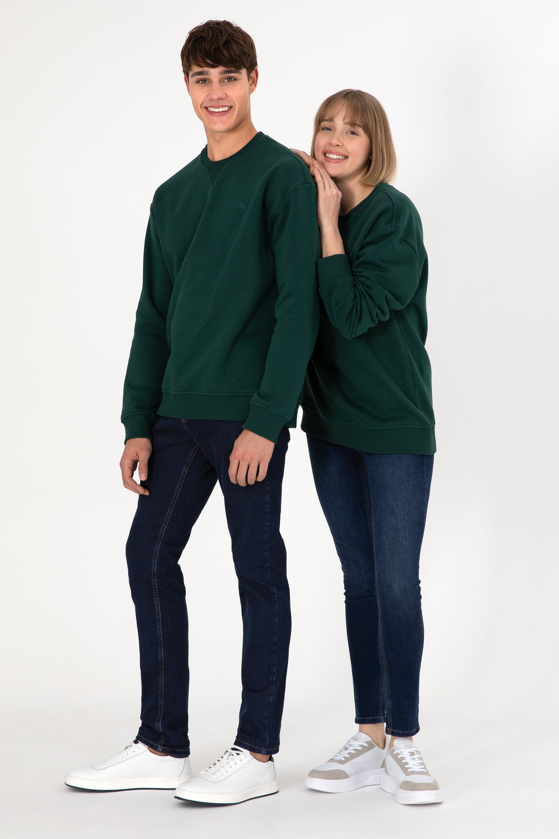 Men's Dark Green Basic Sweatshirt