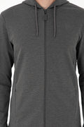 Men's Anthracite Melange Knitted Cardigan