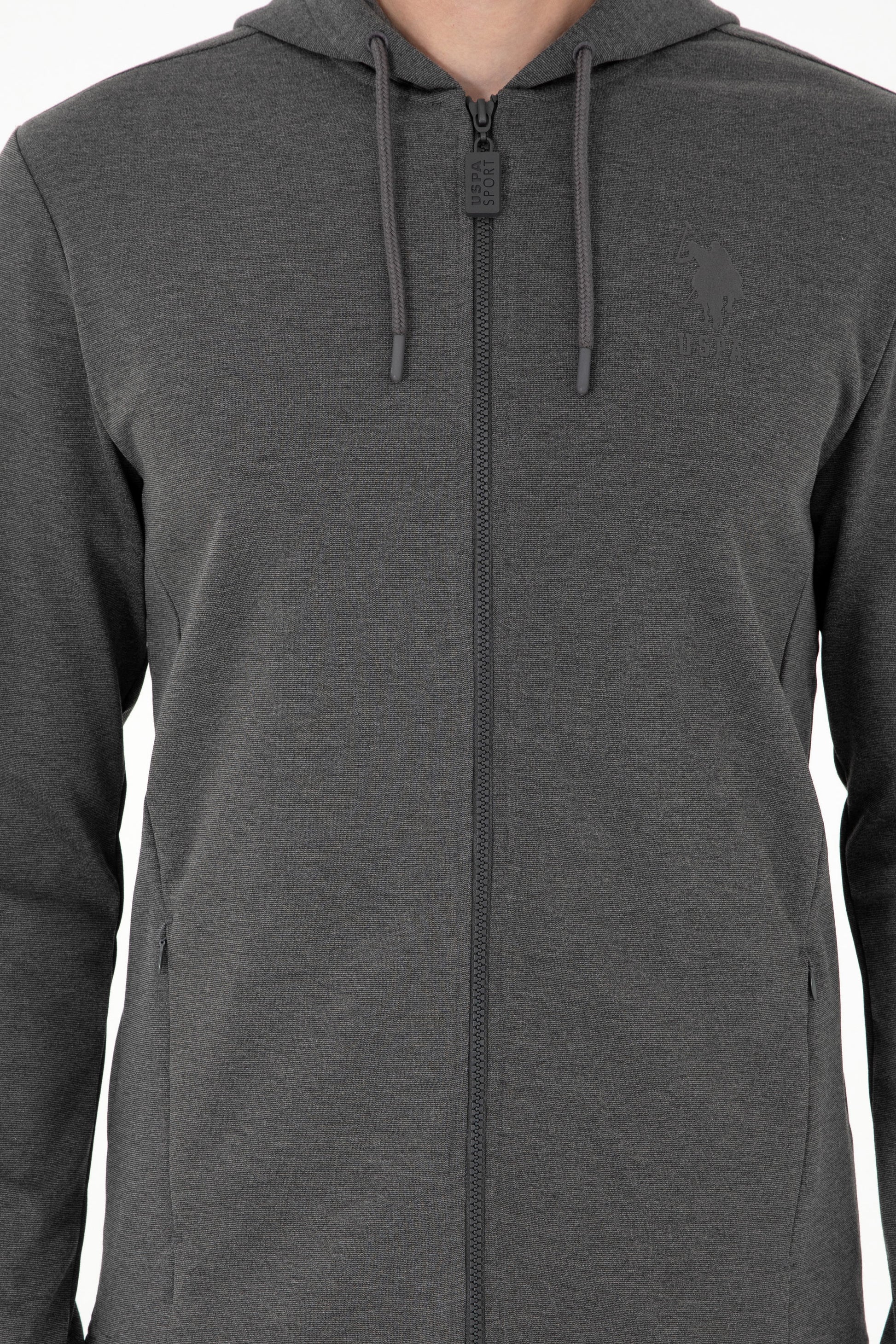 Men's Anthracite Melange Knitted Cardigan