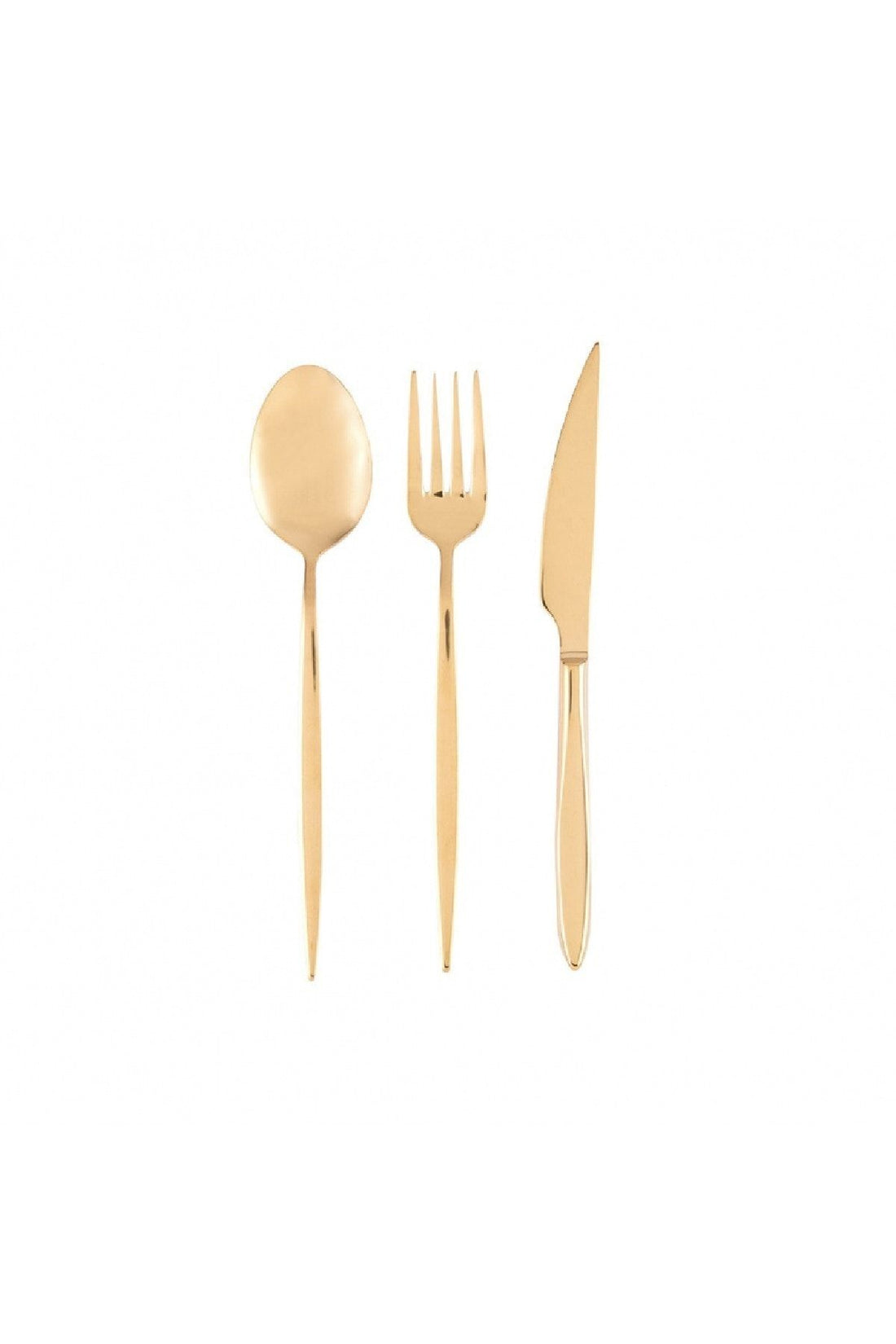 Moonlight 18 Piece Shiny Gold Fork Spoons Knife Set