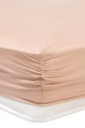 Maisy Bamboo Satin Double Elastic Bed Sheet - Blush