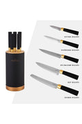 Woodland Black 6 Piece Knife Set