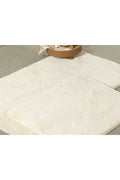 Poffy Bath Mat Set of 2 60x100 - 50x60 Cm Ecru