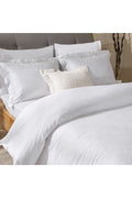 Veludo Duvet Cover Set Double 200x220 Cm White