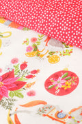 New Year New Year Young Snow Globe 100% Cotton Single Size Flannel Duvet Cover Set