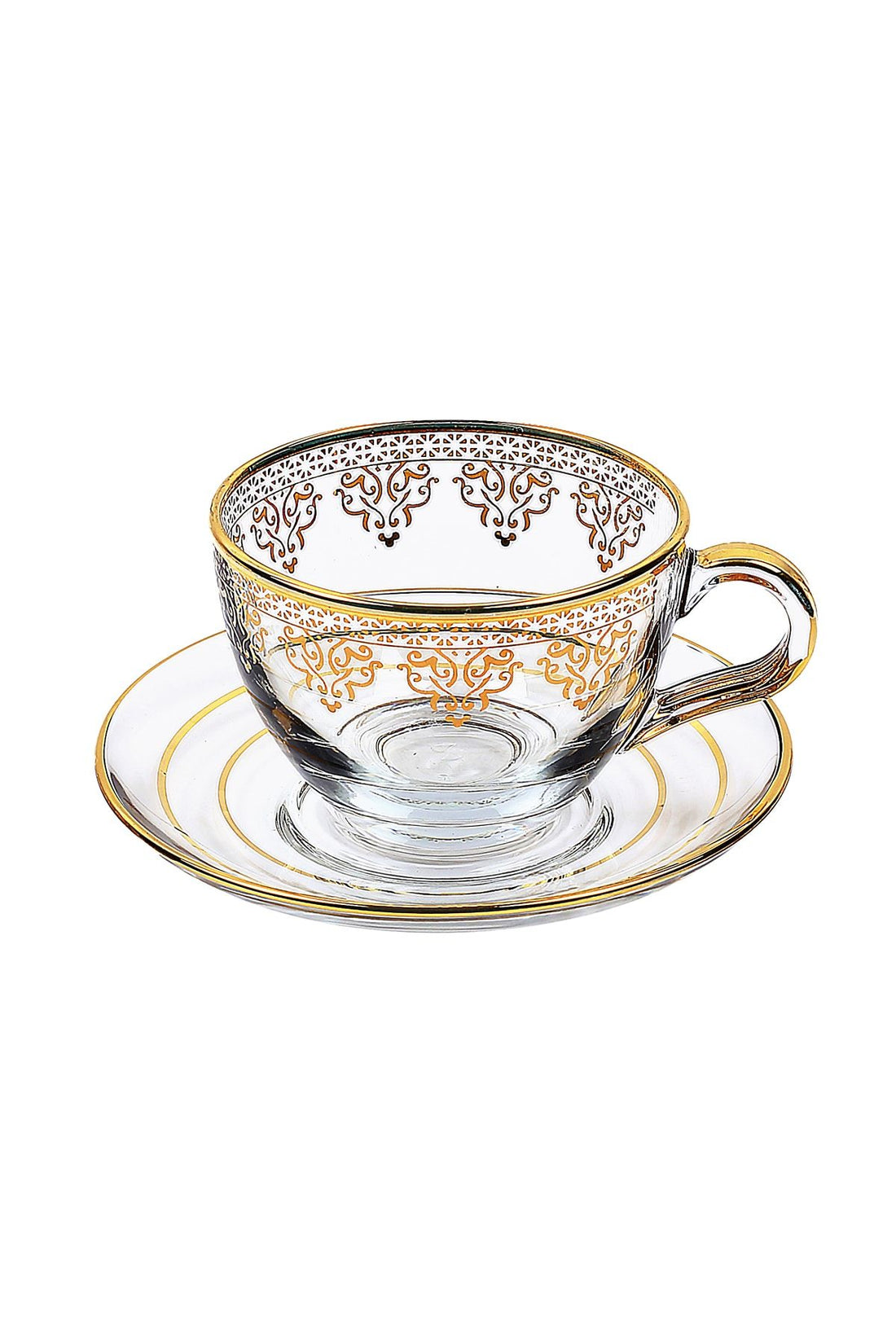 Paşabahçe - , Gold Gilded Tea And Coffee Cup For 1 Person, 12K Gold