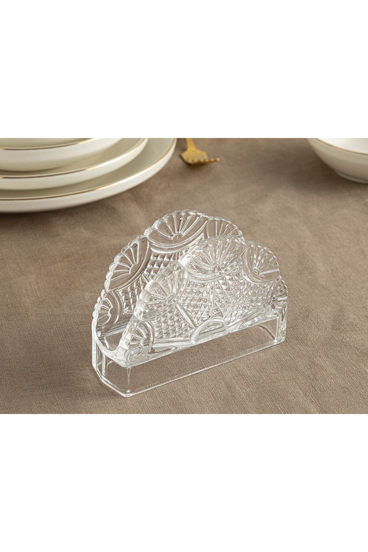 Karissa Glass Napkin Holder 13x9 Cm Transparent