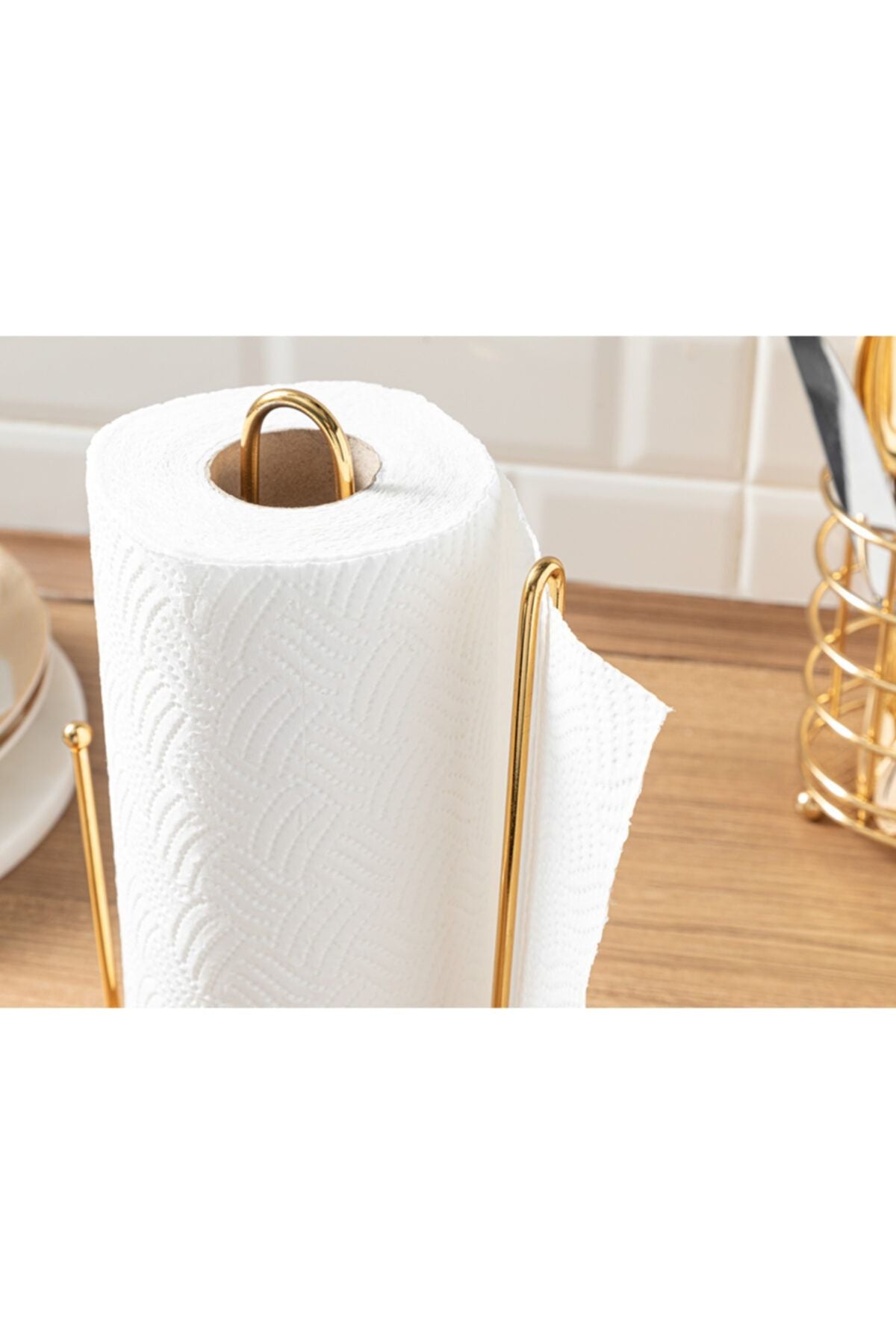 Mingo Metal Paper Towel Holder 25 Cm Gold