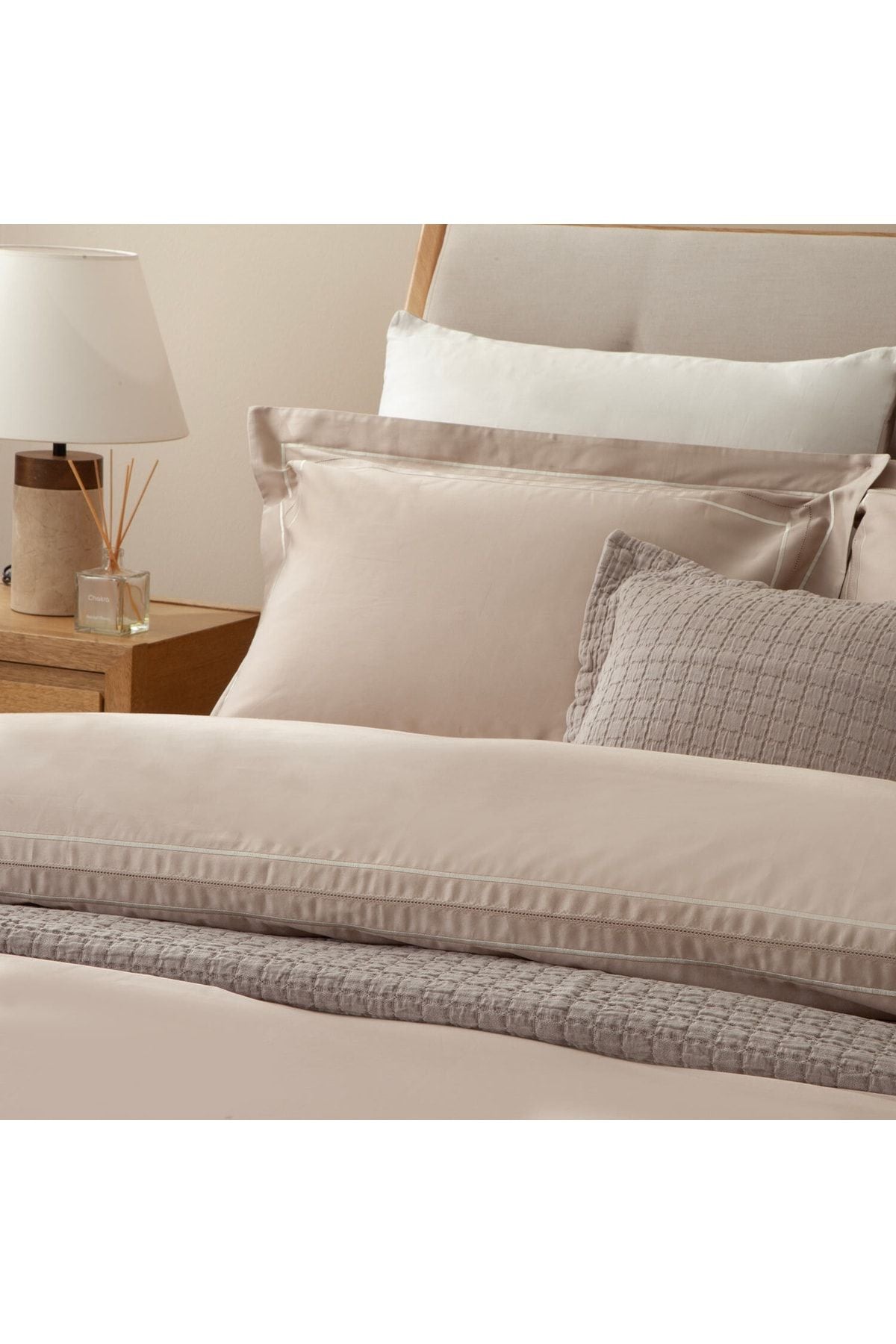 Earna Duvet Cover Set 200x220 Cm Stone