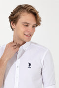 U.S. Polo Assn. Men's Woven Regular Fit White Shirt