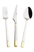 Elegance Duru Gold 84 Pieces 12 Seater Luxury Box Fork Spoons Knife Set