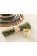 Knitwear Rafya 2 Piece Napkin Ring 5 Cm Cream