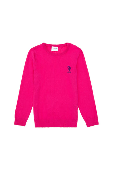 Girls' Violet Basic Sweater